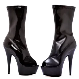 6 Peep Toe Calf Boot