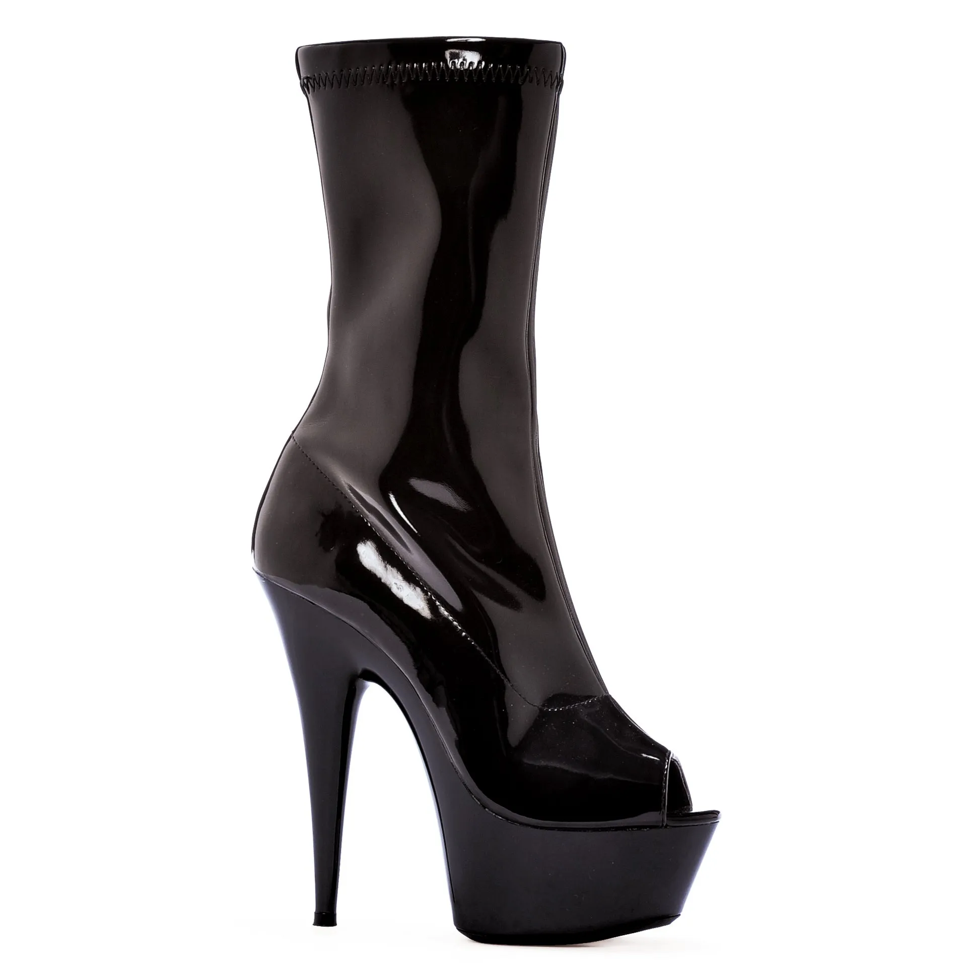6 Peep Toe Calf Boot