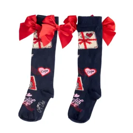 A'Dee - Ramona navy socks