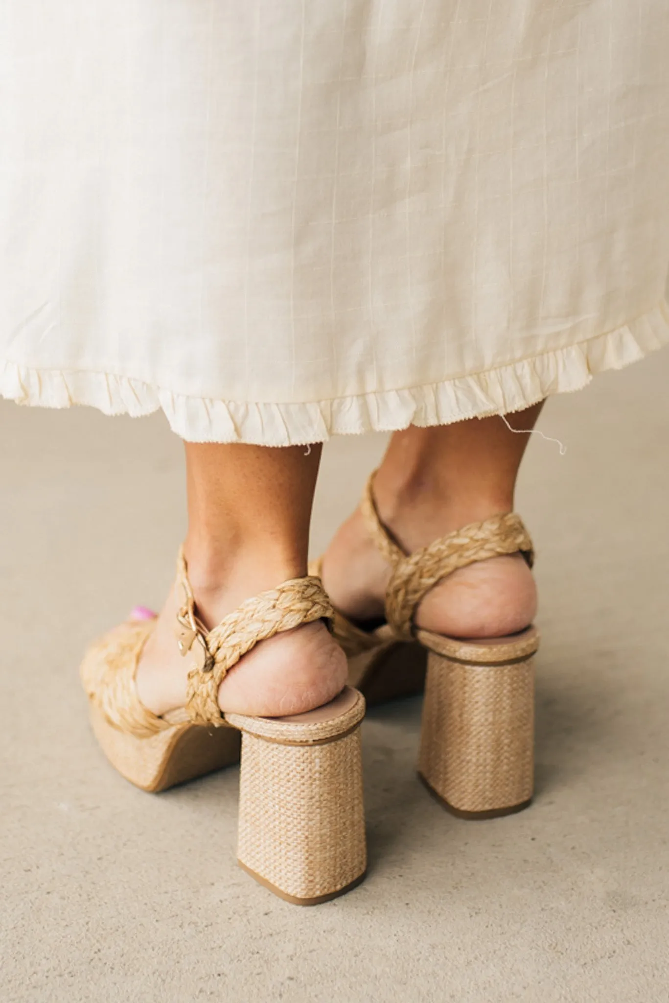 Alana Raffia Platform Sandals