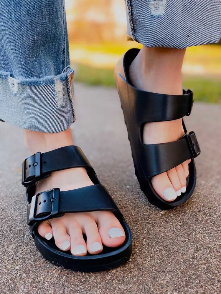 Amozae-Double Buckle Sandals