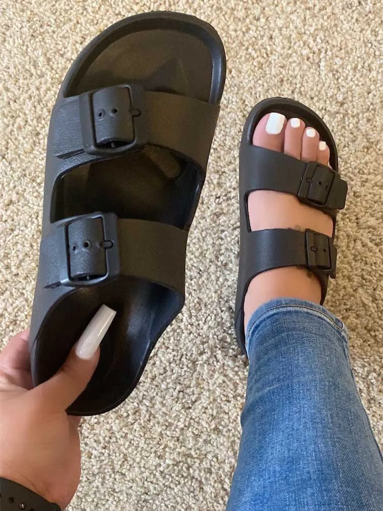 Amozae-Double Buckle Sandals