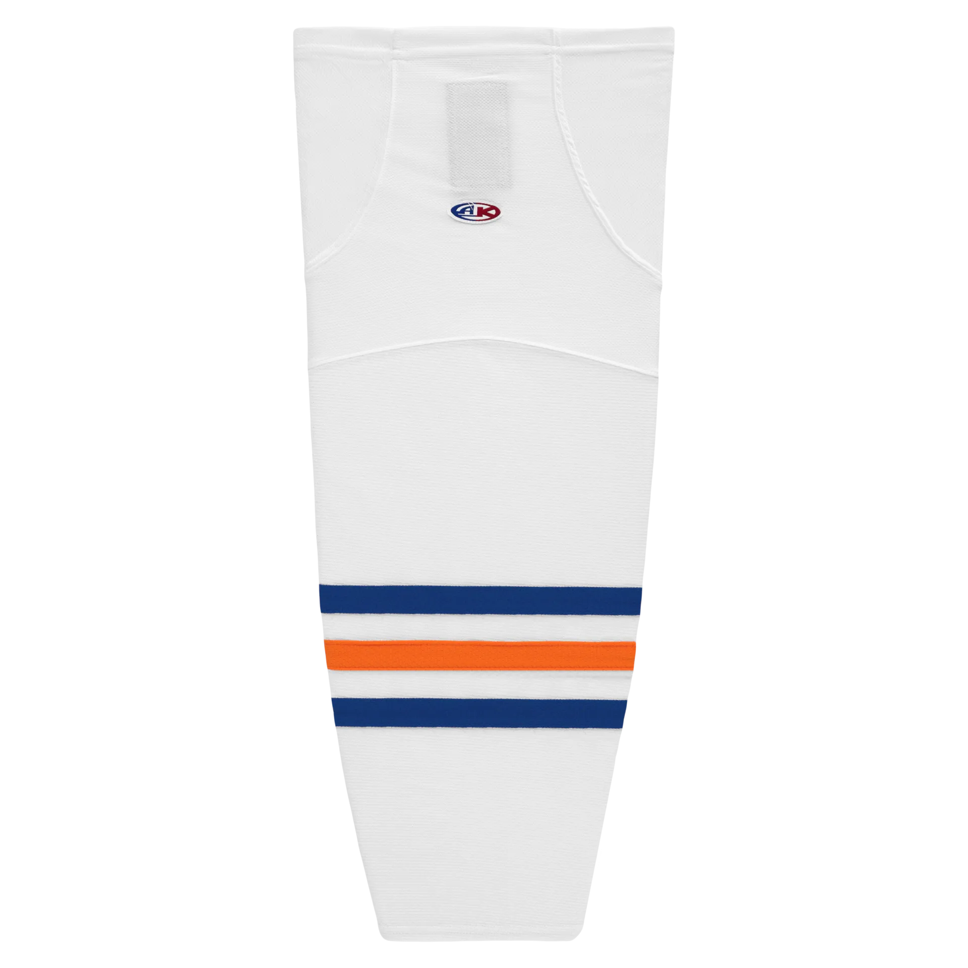 Athletic Knit (AK) HS2100-321 Edmonton Oilers White Mesh Ice Hockey Socks