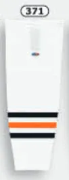 Athletic Knit (AK) HS2100-371 2017 Edmonton Oilers White Mesh Ice Hockey Socks