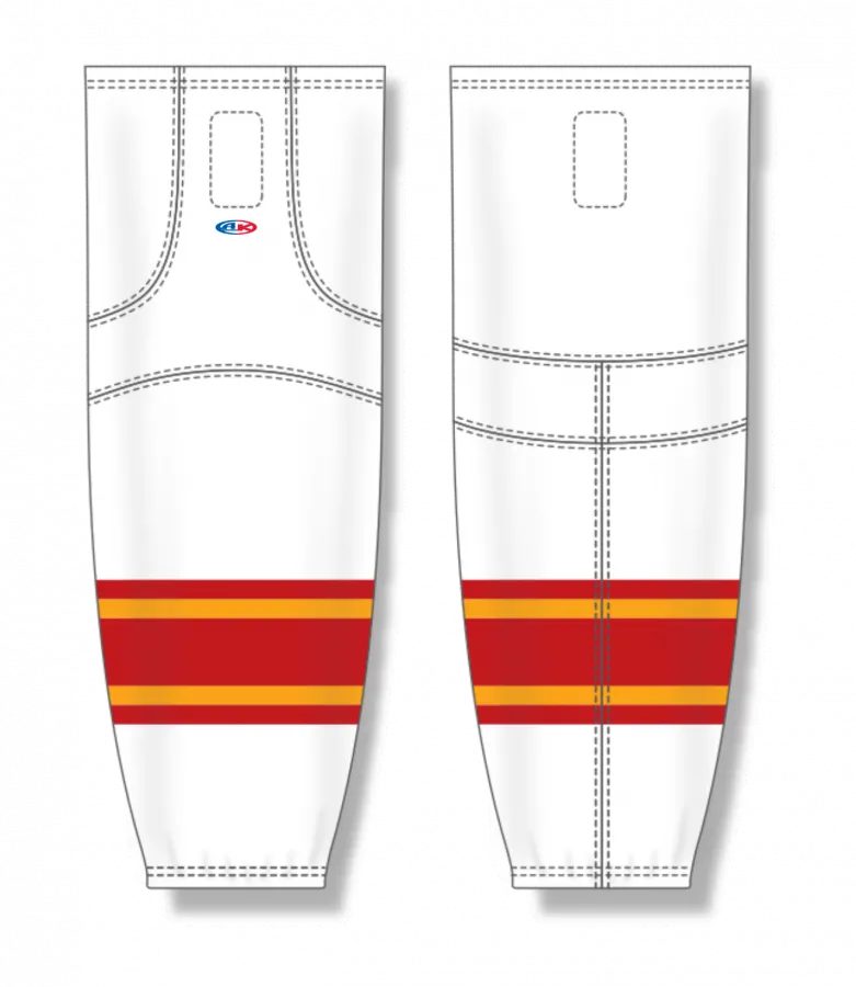 Athletic Knit (AK) HS2100-472 Atlanta Flames White Mesh Ice Hockey Socks