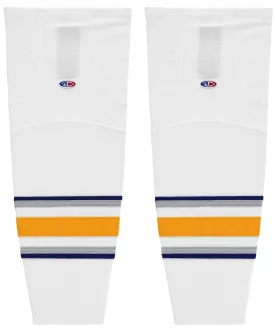 Athletic Knit (AK) HS2100-811 2009 Buffalo Sabres Third White Mesh Ice Hockey Socks