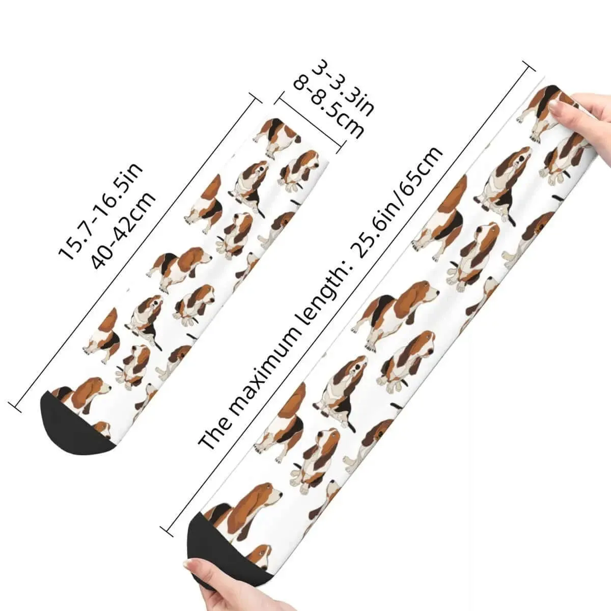 Basset Hound Dog Crew Socks