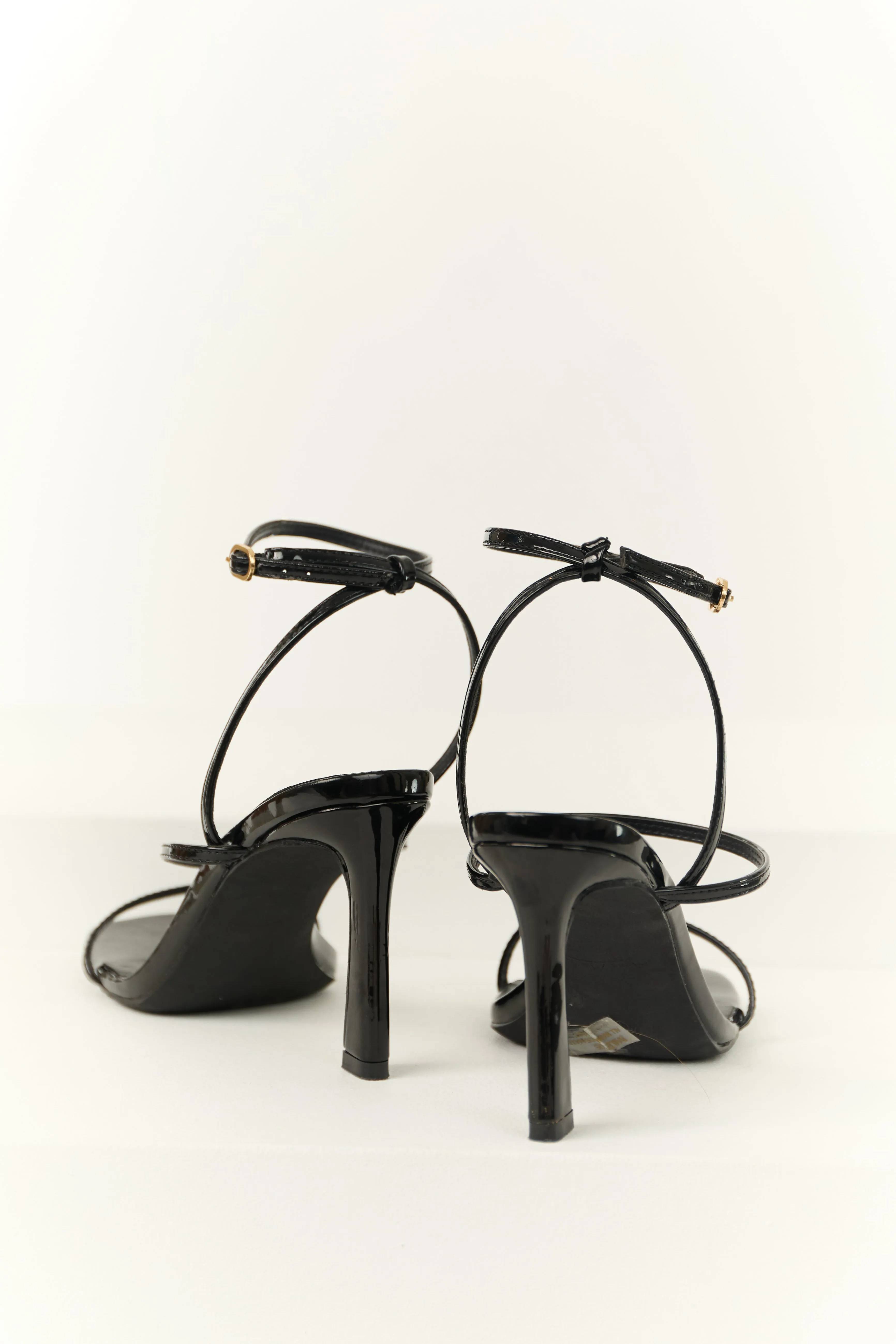 Black Square Toe Stiletto Heels