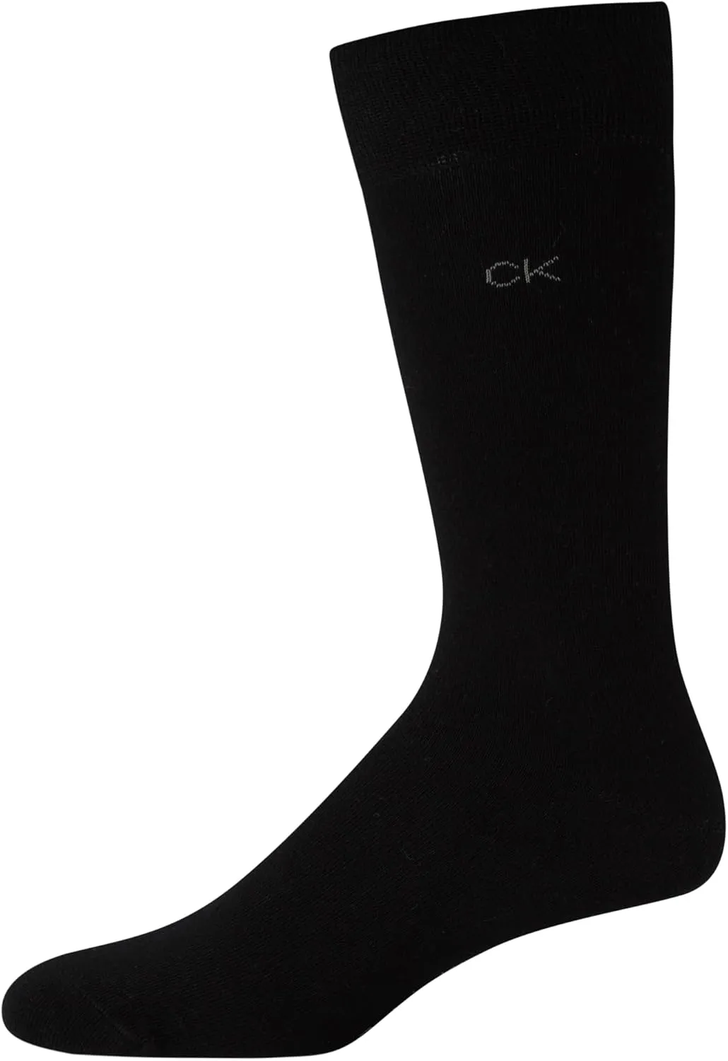 Calvin Klein Men's Dress Socks - 5 Pack Plain and Printed Crew Calf Compression Socks (7-12)