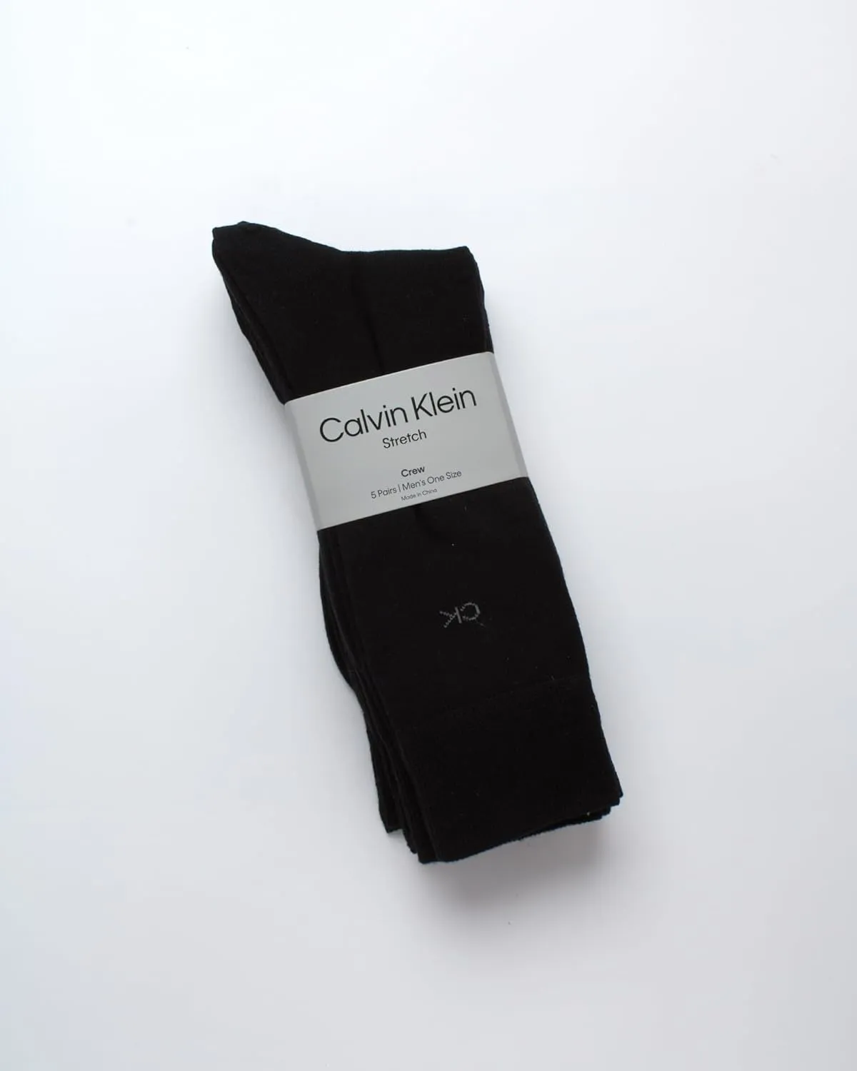 Calvin Klein Men's Dress Socks - 5 Pack Plain and Printed Crew Calf Compression Socks (7-12)
