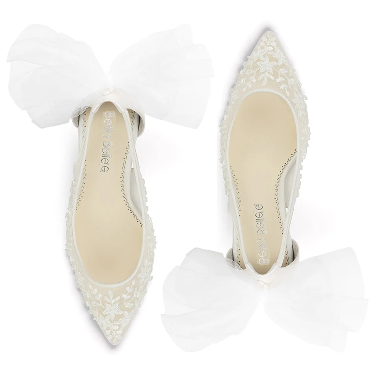 Edna - Floral and Tulle Bow Pump
