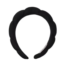 Fabric Puffy Cloud Headband Black