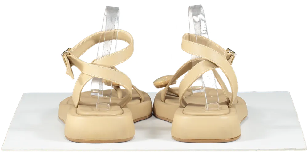 GIA BORGHINI Beige Gia Borghini X Rhw Rosie Slip On Sandals UK 6 EU 39 👠