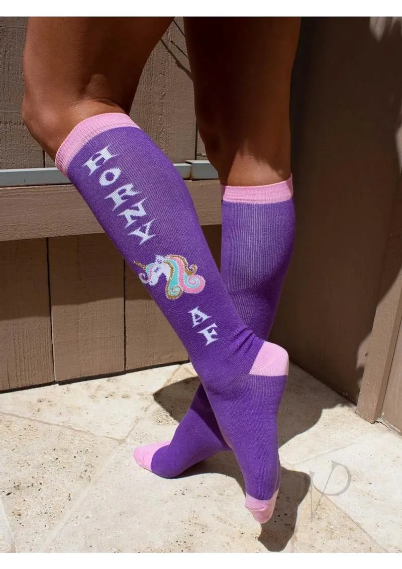 Horny Af Knee Socks Os Multicolor