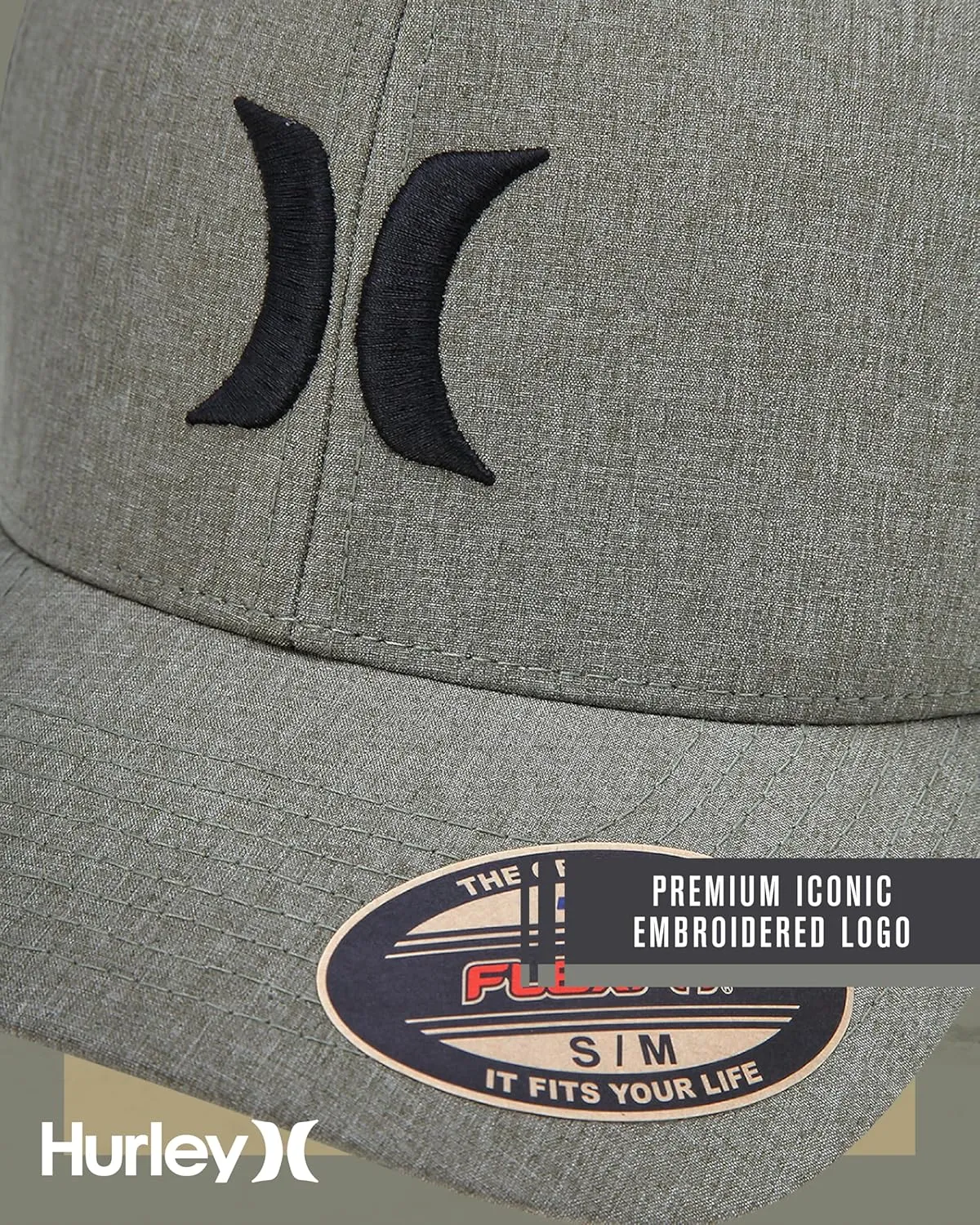 Hurley Men's Caps - One & Only Flexfit Textures Cap - Fitted Hats for Men, S-XL