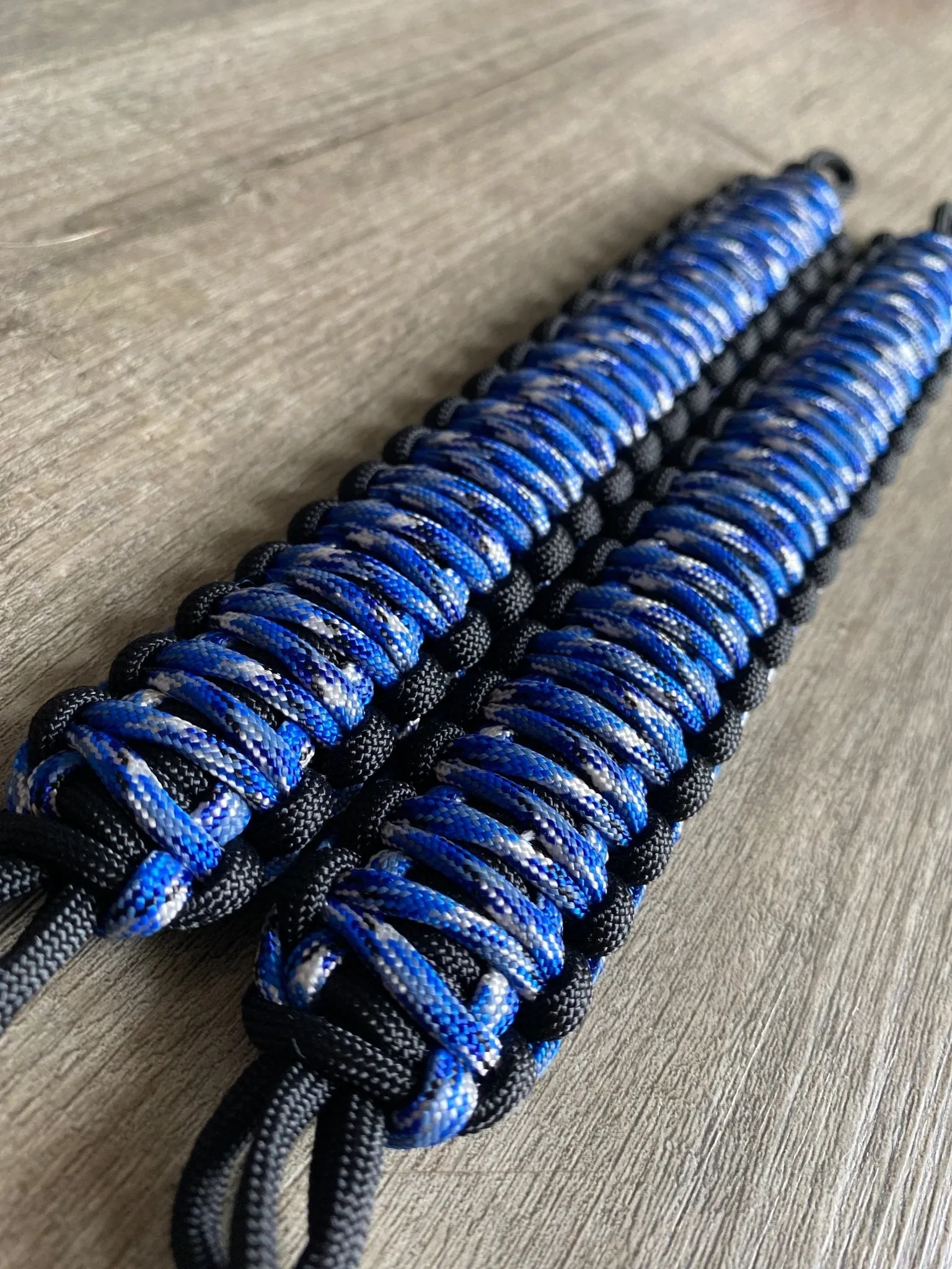 Krawlergrips Blue Camo Paracord Grab Handle
