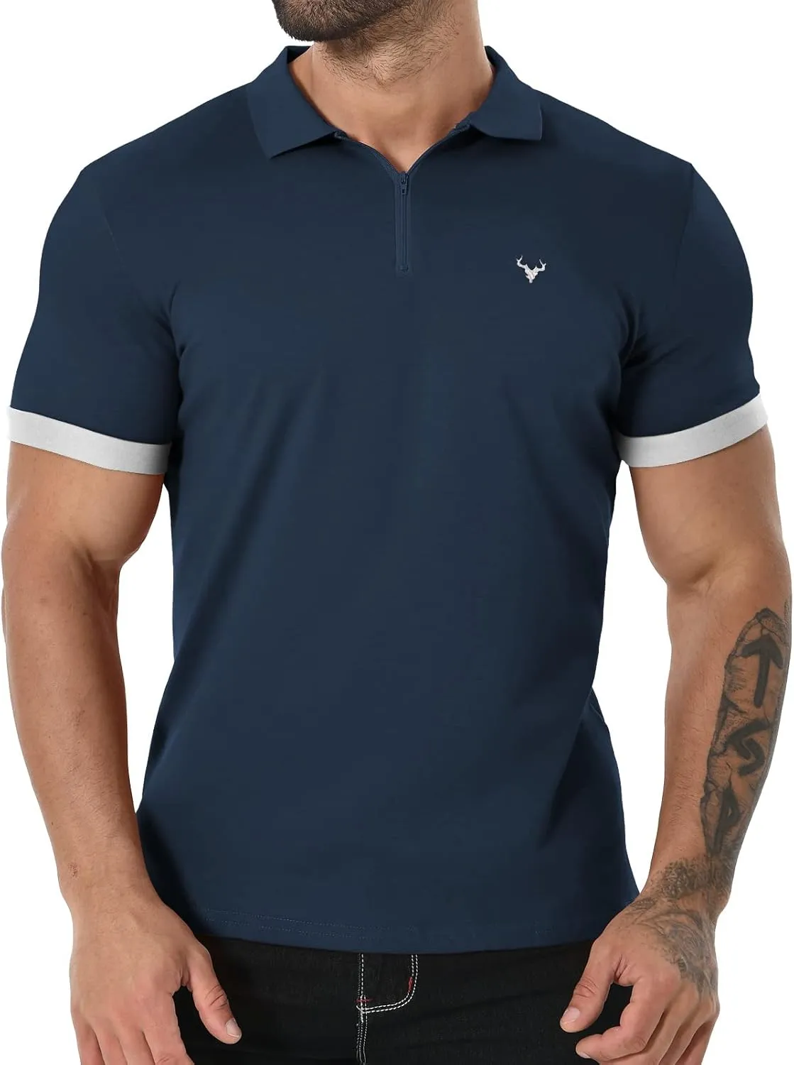 KUYIGO Men's Short&Long Sleeve Polo Shirts Casual Slim Fit Business Fashion Tops Golf Tennis T-Shirt