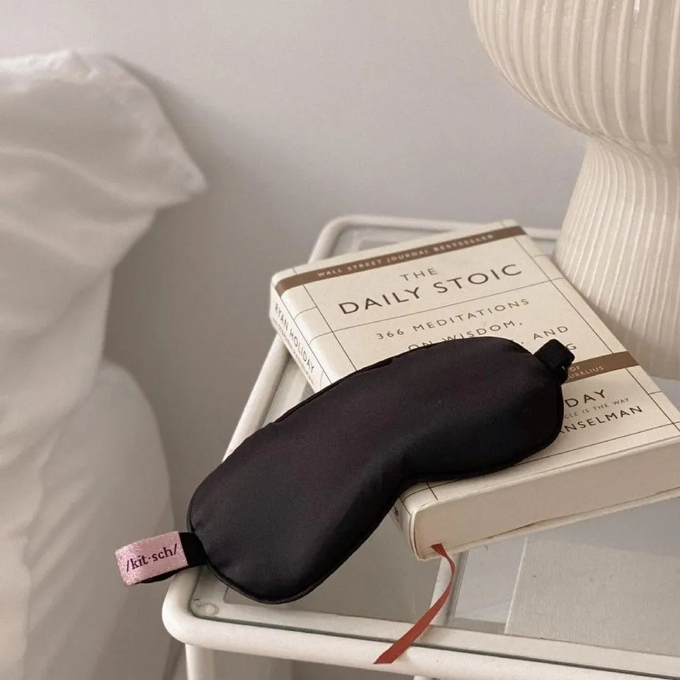 Lavender Weighted Satin Eye Mask.