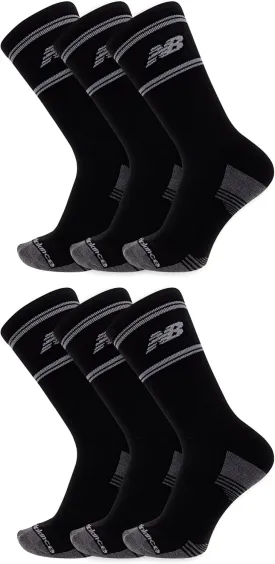 New Balance Performance Cushioned Crew Socks-6 & 12 Pairs-Moisture Wicking