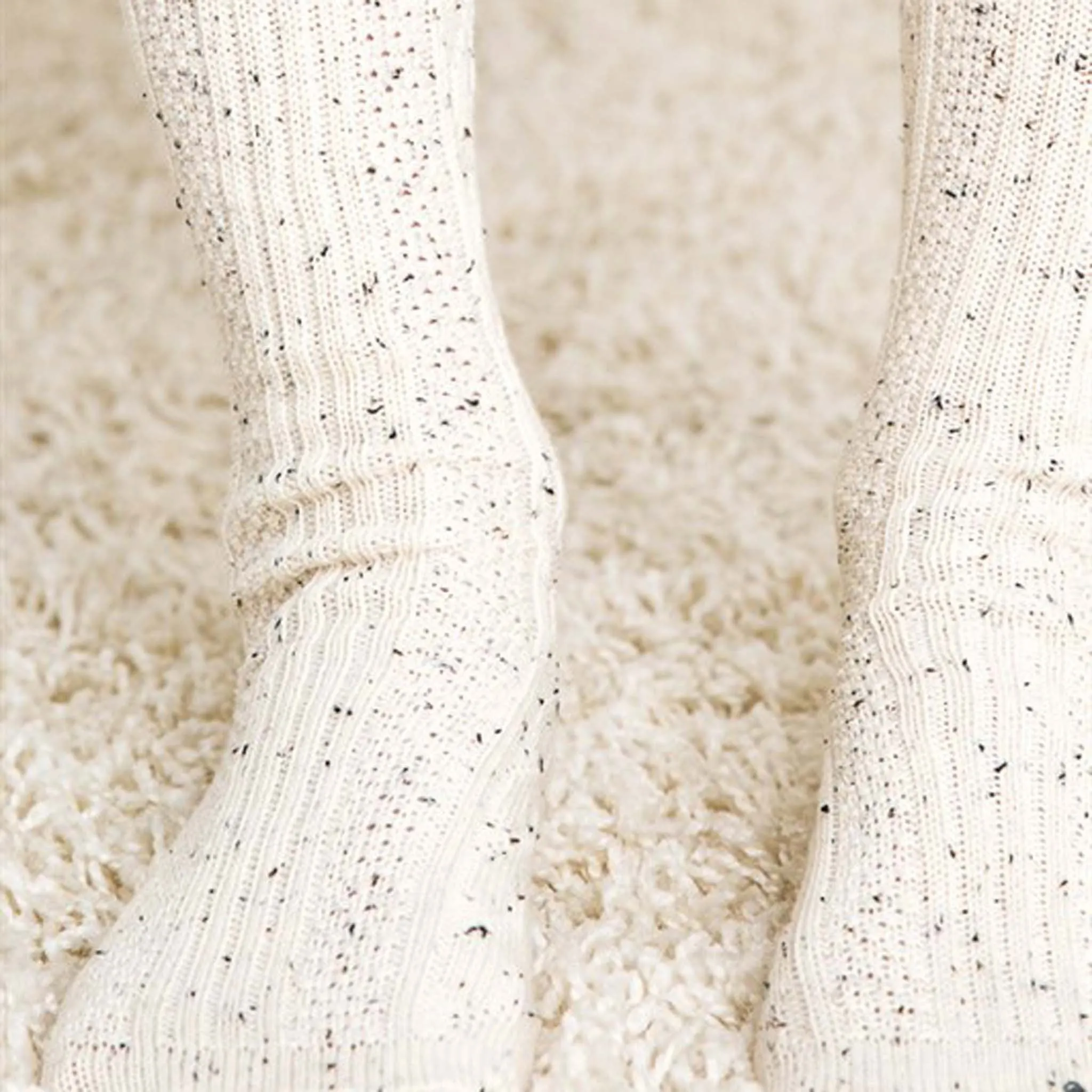 Rosewood Lace Socks in Oatmeal