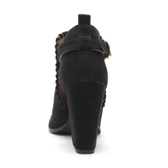 Rough Around The Edges Suede Black Booties